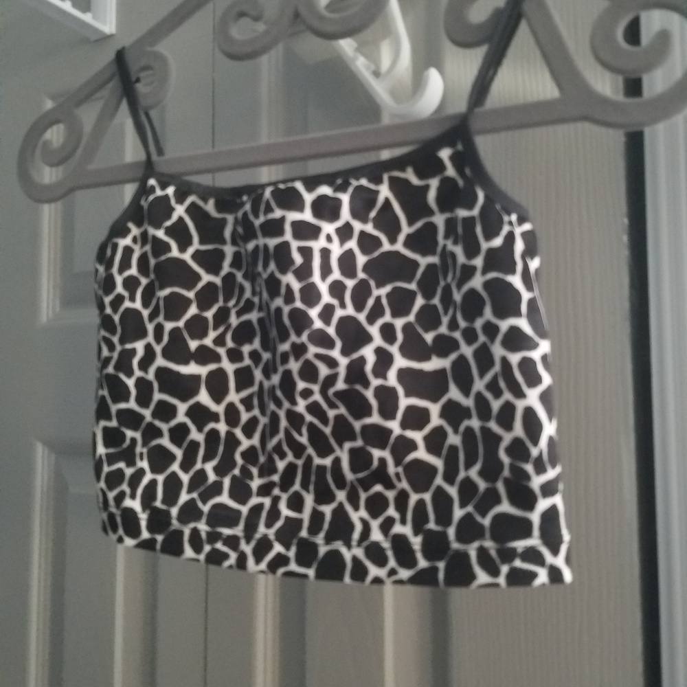 Soft stretch zebra like crop top